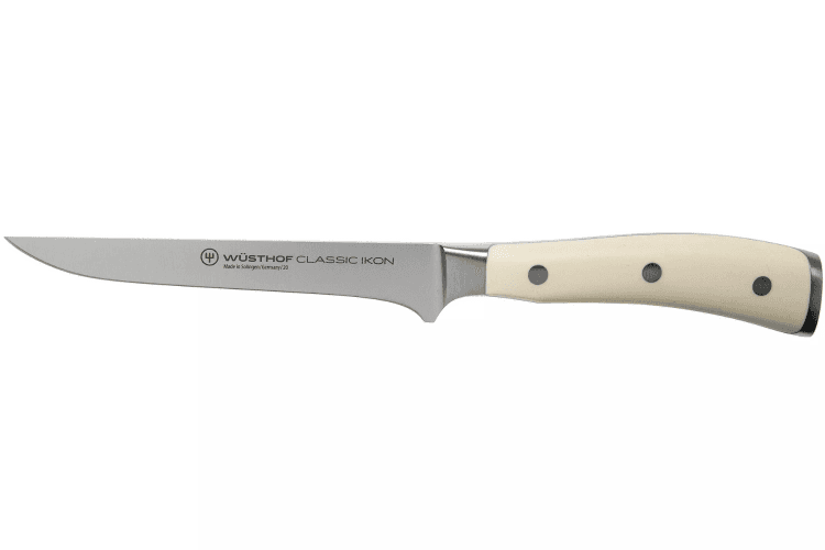 Couteau à désosser wüsthof classic ikon blanc forgé 14cm