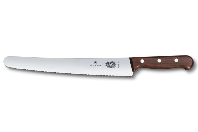 Couteau pâtissier / traiteur victorinox - lame dentée 26 cm - manche érable