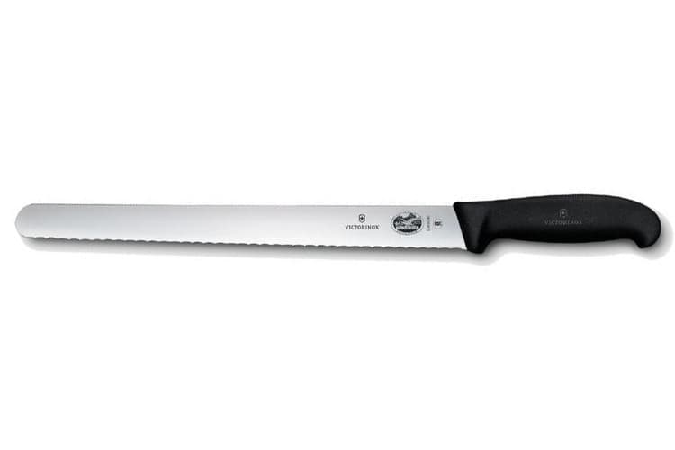 Couteau à jambon denté victorinox 36cm manche fibrox noir